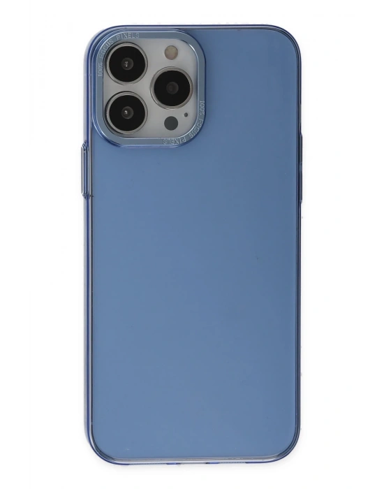 Newface iPhone 13 Pro Kılıf Anka PC Sert Metal Kapak - Mavi