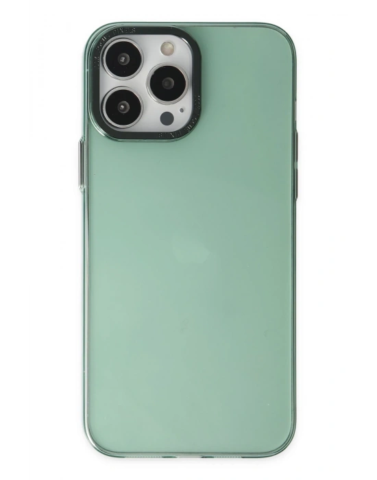 Newface iPhone 13 Pro Kılıf Anka PC Sert Metal Kapak - Yeşil
