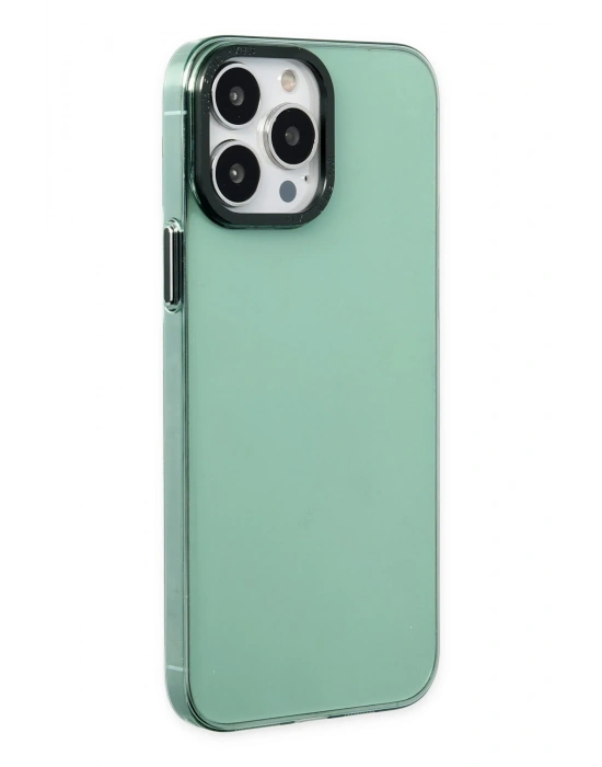 Newface iPhone 13 Pro Kılıf Anka PC Sert Metal Kapak - Yeşil