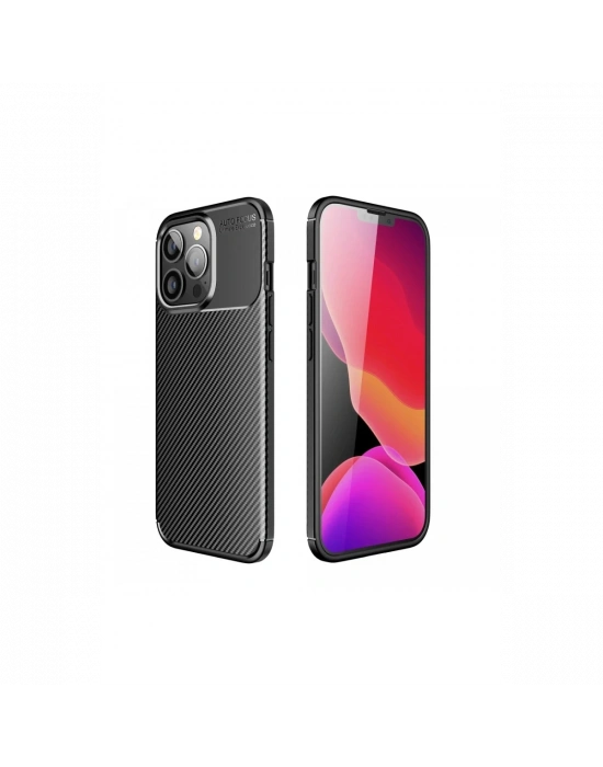 Newface iPhone 13 Pro Kılıf Auto Focus Karbon Kapak - Siyah