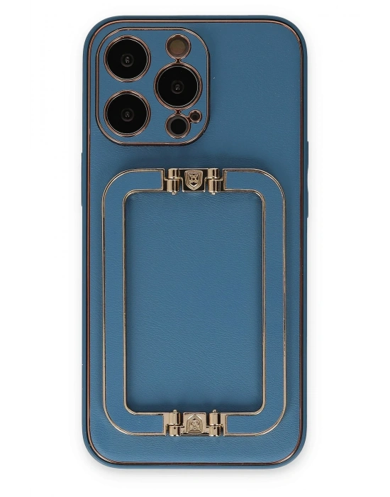 Newface iPhone 13 Pro Kılıf Coco Elit Kapak - Mavi