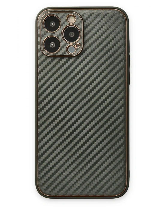 Newface iPhone 13 Pro Kılıf Coco Karbon Silikon - Füme