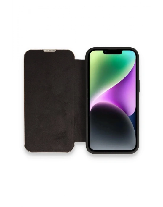 Newface iPhone 13 Pro Kılıf Dolpin Kapaklı - Siyah