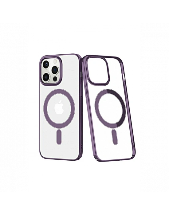 Newface iPhone 13 Pro Kılıf Element Magneticsafe Sert Kapak - Derin Mor