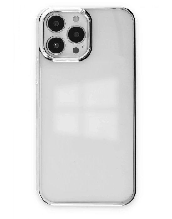 Newface iPhone 13 Pro Kılıf Element Silikon - Gümüş