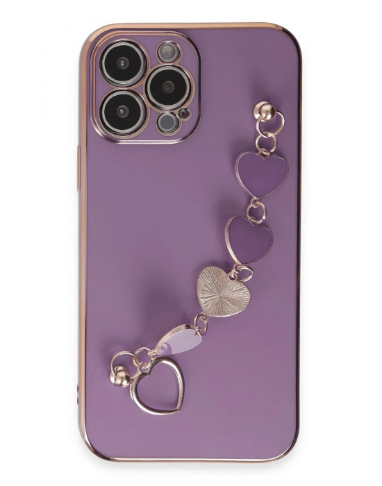 Newface iPhone 13 Pro Kılıf Esila Silikon - Mor