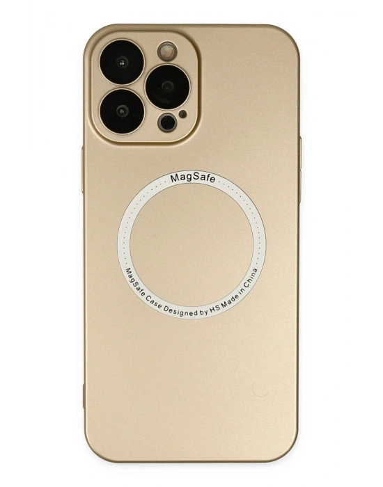 Newface iPhone 13 Pro Kılıf Jack Magneticsafe Lens Silikon - Gold