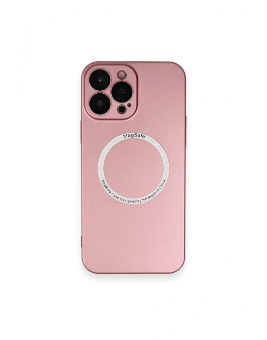 Newface iPhone 13 Pro Kılıf Jack Magneticsafe Lens Silikon - Rose Gold