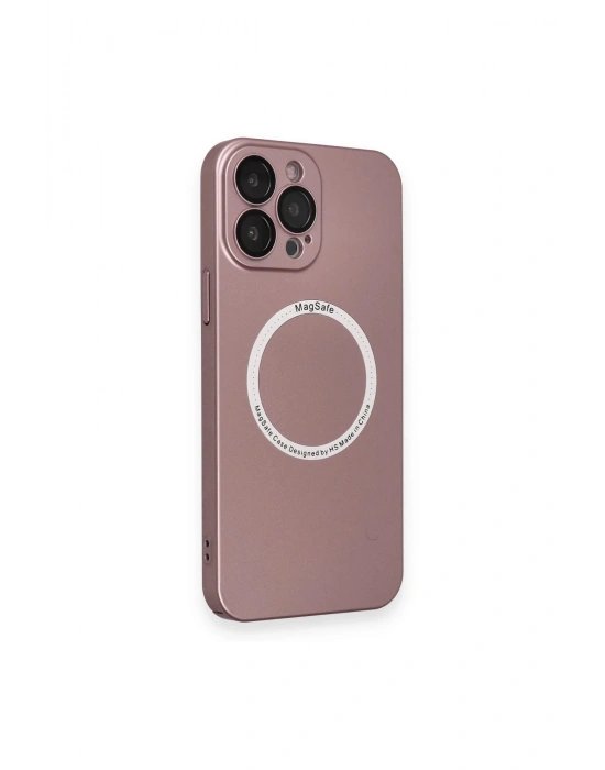 Newface iPhone 13 Pro Kılıf Jack Magneticsafe Lens Silikon - Rose Gold