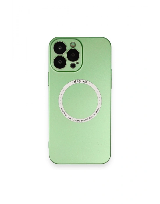 Newface iPhone 13 Pro Kılıf Jack Magneticsafe Lens Silikon - Yeşil