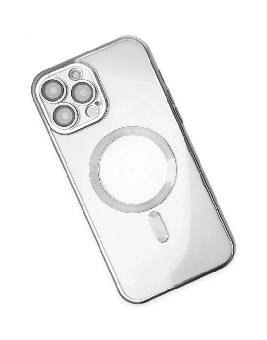 Newface iPhone 13 Pro Kılıf Kross Magneticsafe Kapak - Gümüş