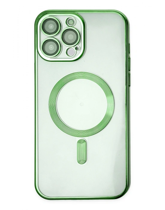 Newface iPhone 13 Pro Kılıf Kross Magneticsafe Kapak - Koyu Yeşil