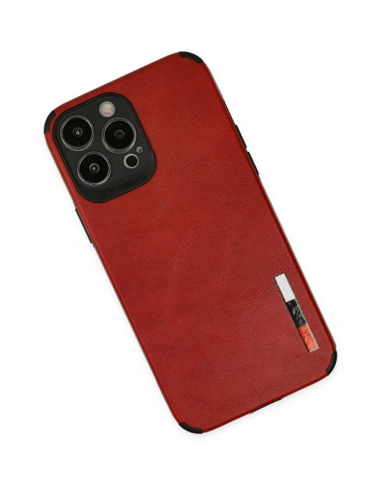 Newface iPhone 13 Pro Kılıf Loop Deri Silikon - Kırmızı