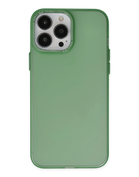 Newface iPhone 13 Pro Kılıf Modos Metal Kapak - Koyu Yeşil