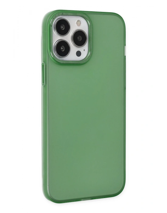 Newface iPhone 13 Pro Kılıf Modos Metal Kapak - Koyu Yeşil