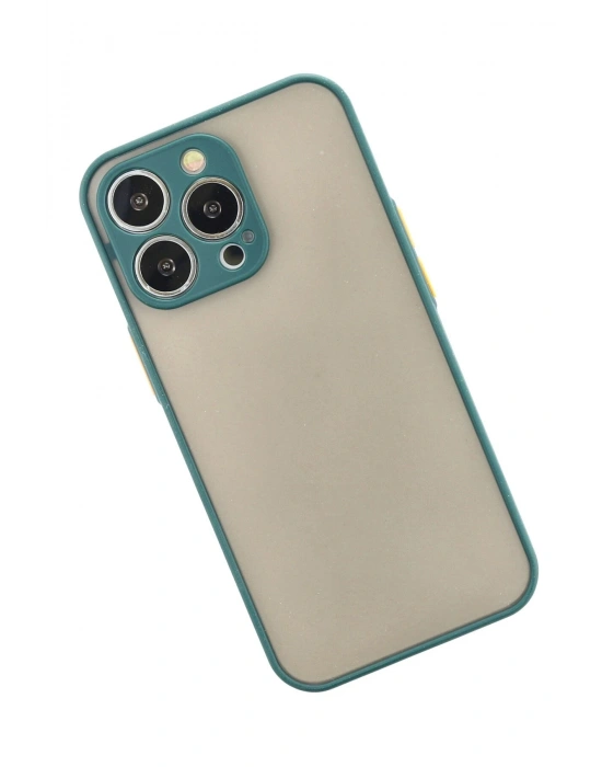 Newface iPhone 13 Pro Kılıf Montreal Silikon Kapak - Yeşil