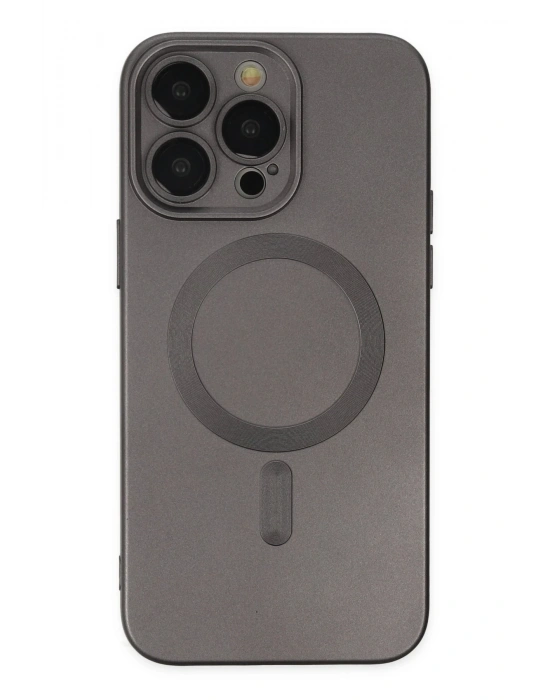 Newface iPhone 13 Pro Kılıf Moshi Lens Magneticsafe Silikon - Füme