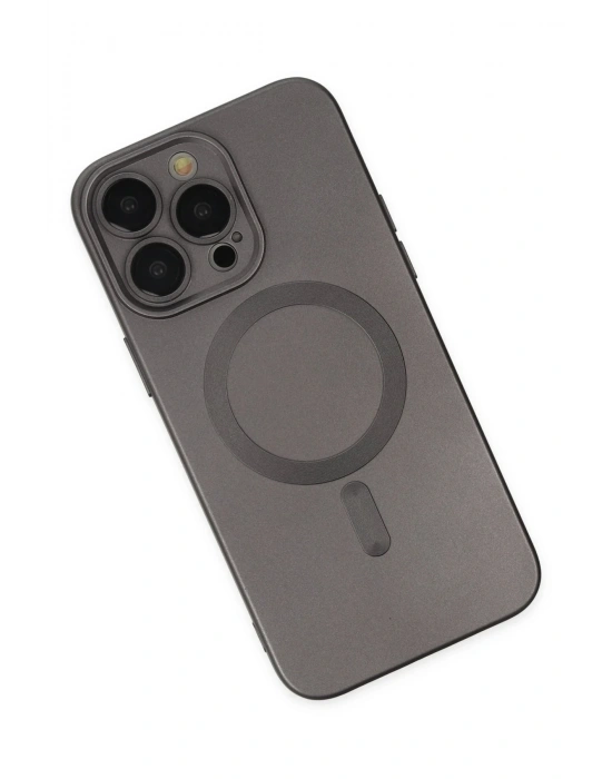 Newface iPhone 13 Pro Kılıf Moshi Lens Magneticsafe Silikon - Füme