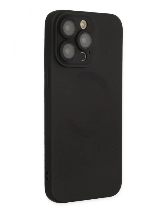 Newface iPhone 13 Pro Kılıf Moshi Lens Magneticsafe Silikon - Siyah