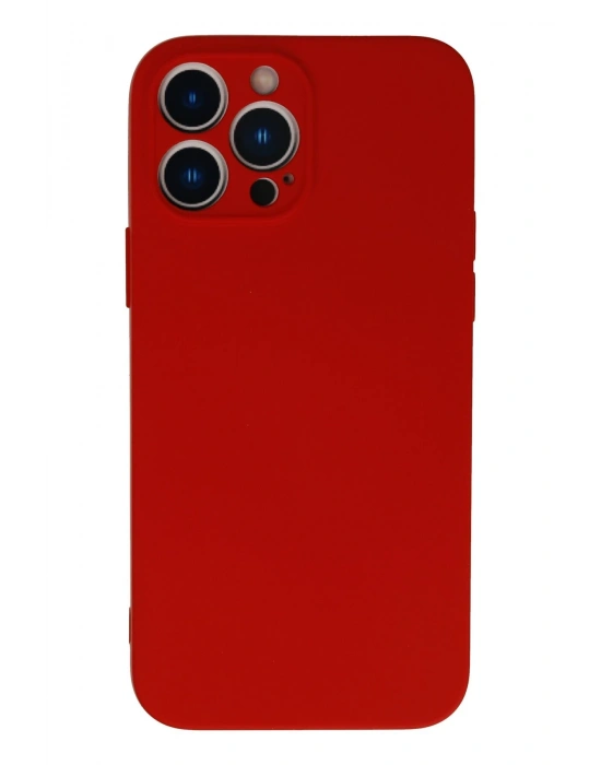 Newface iPhone 13 Pro Kılıf Nano içi Kadife Silikon - Kırmızı