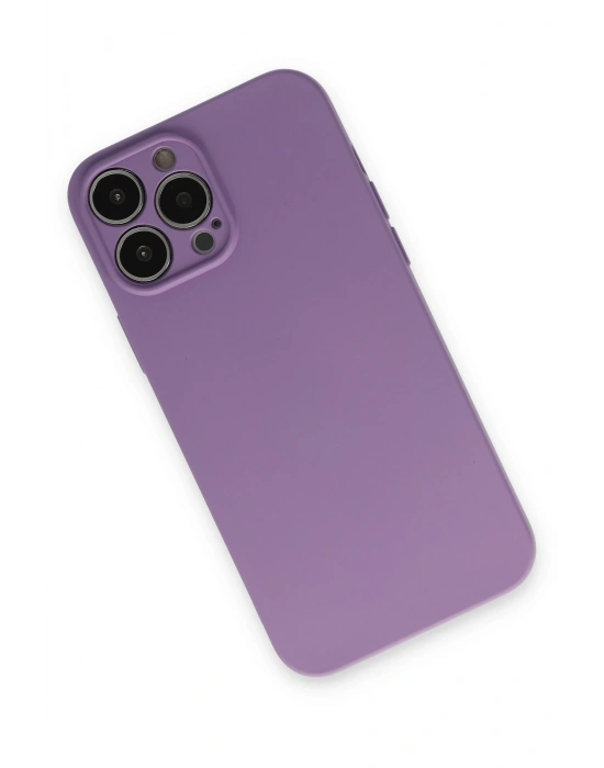 Newface iPhone 13 Pro Kılıf Nano içi Kadife Silikon - Koyu Lila