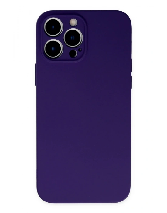 Newface iPhone 13 Pro Kılıf Nano içi Kadife Silikon - Mor