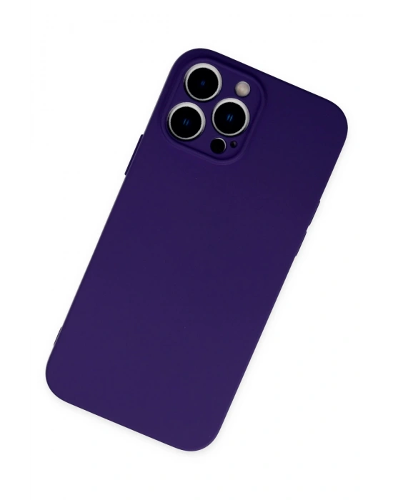 Newface iPhone 13 Pro Kılıf Nano içi Kadife Silikon - Mor