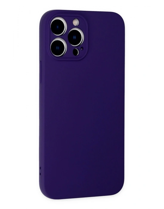 Newface iPhone 13 Pro Kılıf Nano içi Kadife Silikon - Mor