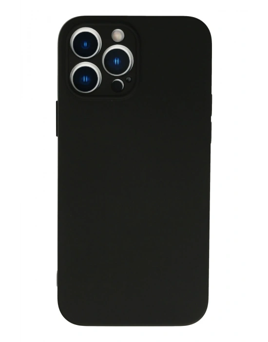 Newface iPhone 13 Pro Kılıf Nano içi Kadife Silikon - Siyah