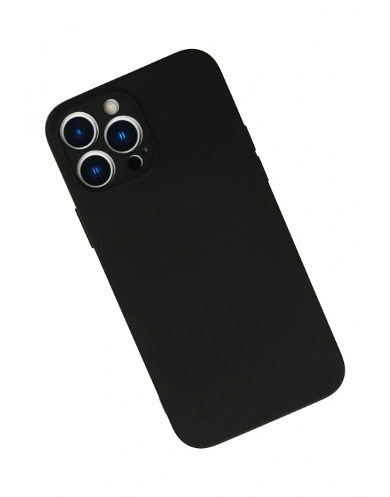 Newface iPhone 13 Pro Kılıf Nano içi Kadife Silikon - Siyah