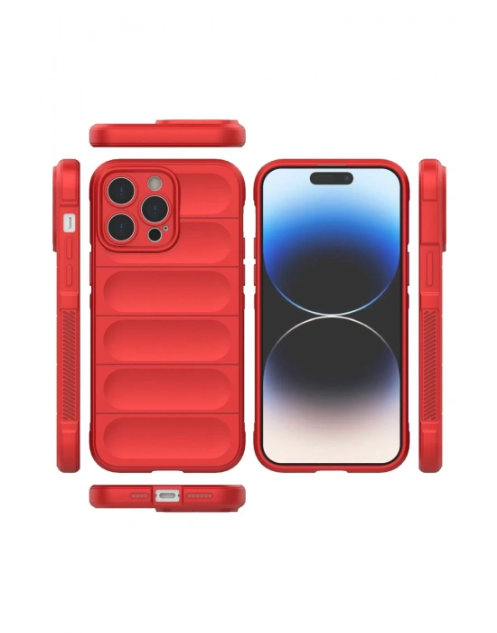 Newface iPhone 13 Pro Kılıf Optimum Silikon - Kırmızı