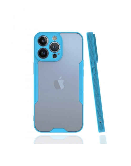 Newface iPhone 13 Pro Kılıf Platin Silikon - Mavi