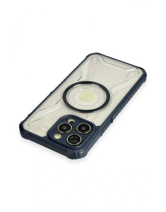 Newface iPhone 13 Pro Kılıf Prag Magneticsafe Kapak - Lacivert