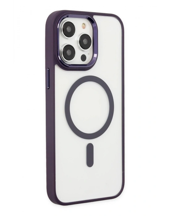 Newface iPhone 13 Pro Kılıf Room Magneticsafe Silikon - Derin Mor