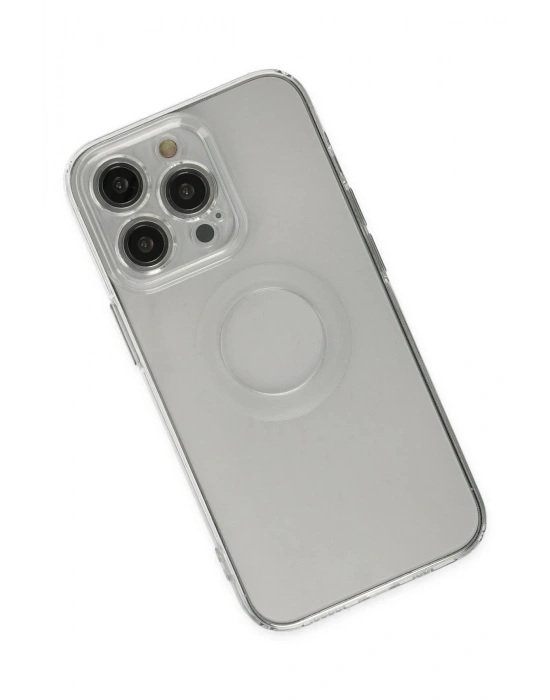 Newface iPhone 13 Pro Kılıf Santa Lens Silikon - Şeffaf