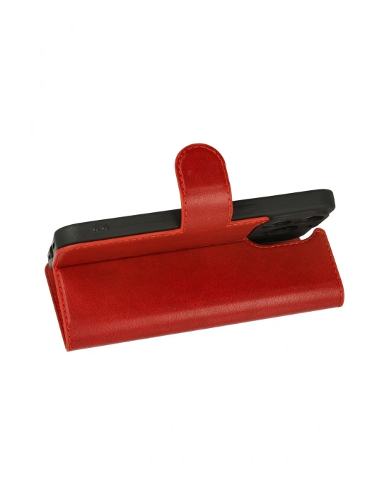 Newface iPhone 13 Pro Kılıf Trend S Plus Kapaklı Kılıf - Kırmızı