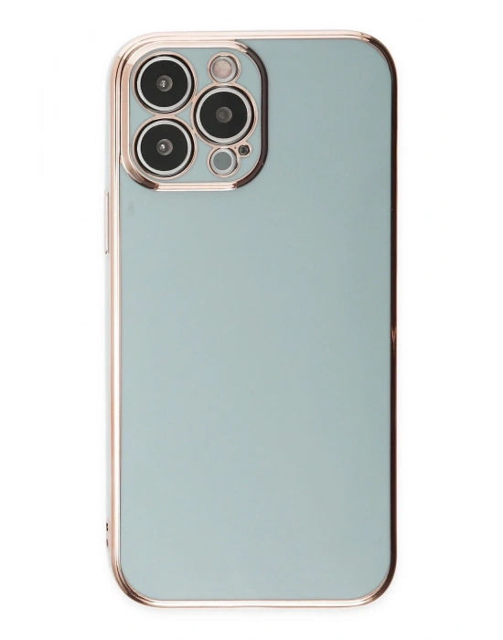 Newface iPhone 13 Pro Kılıf Volet Silikon - Açık Yeşil