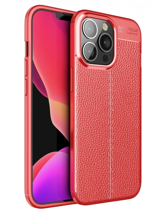 Newface iPhone 13 Pro Max Kılıf Auto Focus Kapak - Kırmızı