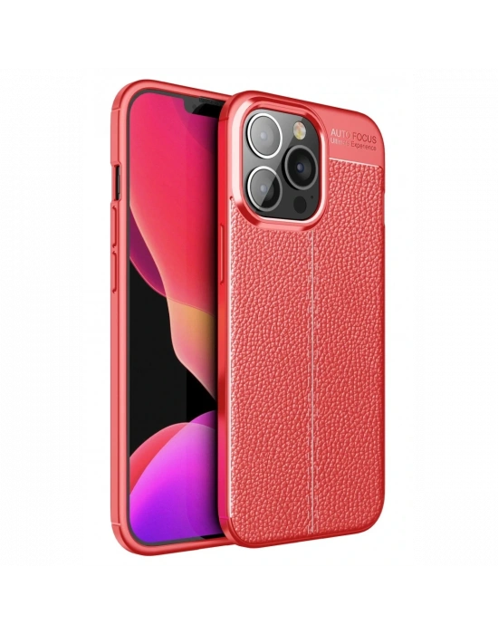 Newface iPhone 13 Pro Max Kılıf Auto Focus Kapak - Kırmızı