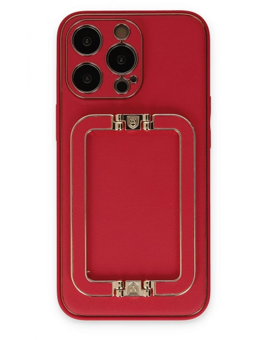 Newface iPhone 13 Pro Max Kılıf Coco Elit Kapak - Kırmızı