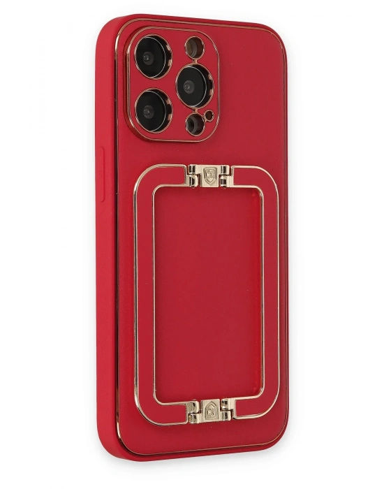 Newface iPhone 13 Pro Max Kılıf Coco Elit Kapak - Kırmızı