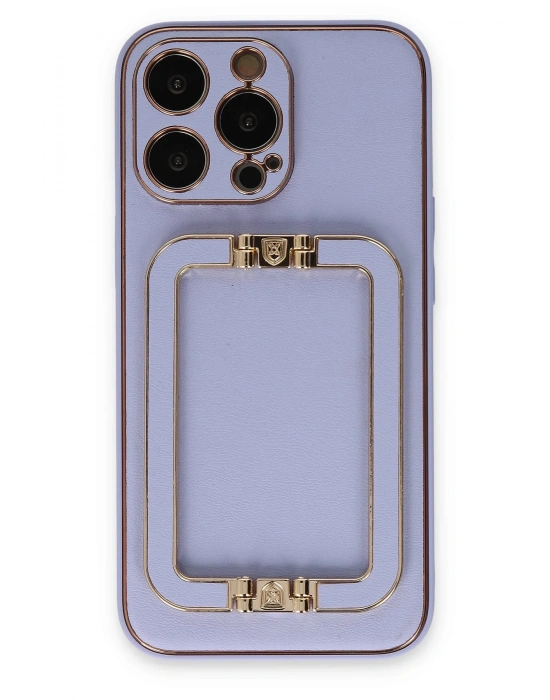 Newface iPhone 13 Pro Max Kılıf Coco Elit Kapak - Lila
