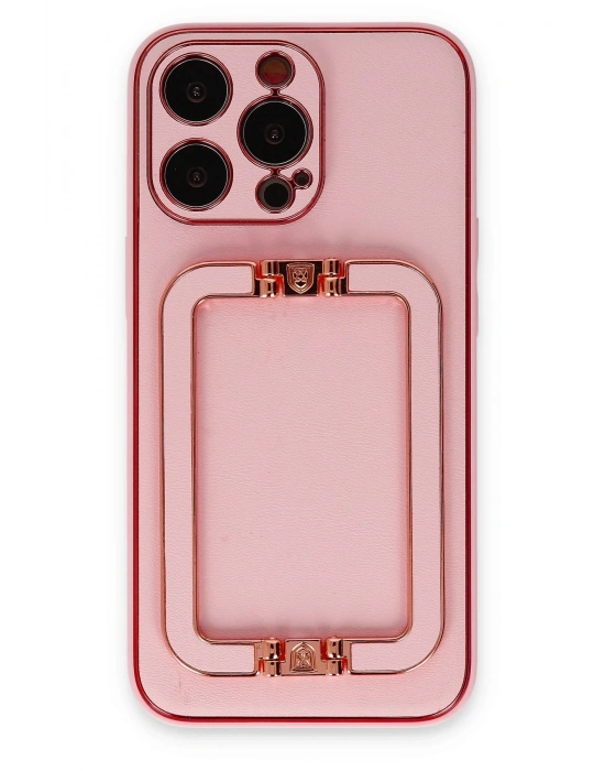 Newface iPhone 13 Pro Max Kılıf Coco Elit Kapak - Pembe