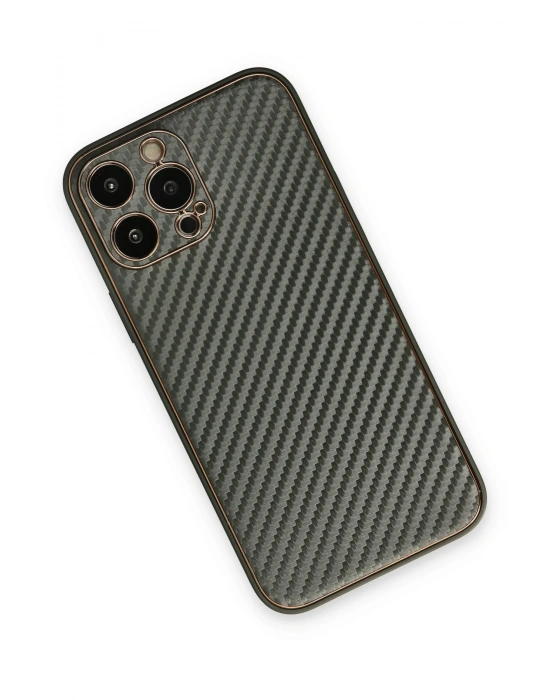 Newface iPhone 13 Pro Max Kılıf Coco Karbon Silikon - Füme