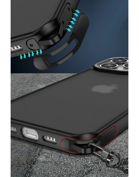 Newface iPhone 13 Pro Max Kılıf Elegant Kapak - Siyah