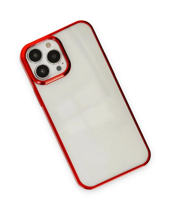 Newface iPhone 13 Pro Max Kılıf Element Silikon - Kırmızı