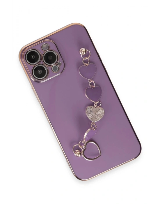 Newface iPhone 13 Pro Max Kılıf Esila Silikon - Mor