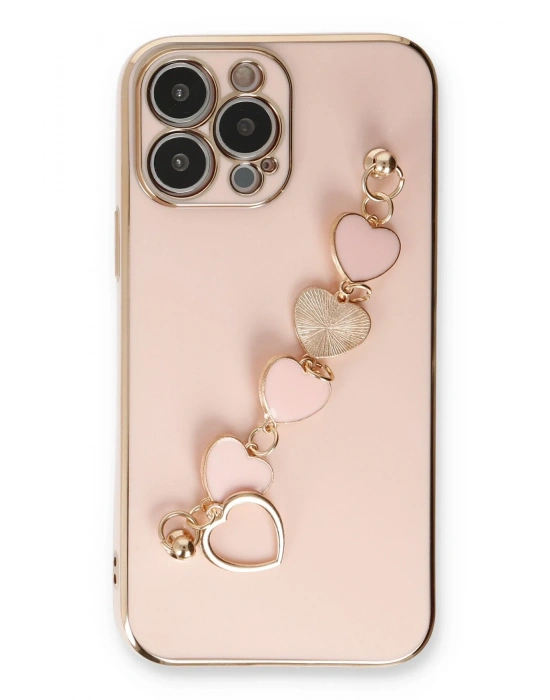 Newface iPhone 13 Pro Max Kılıf Esila Silikon - Pudra