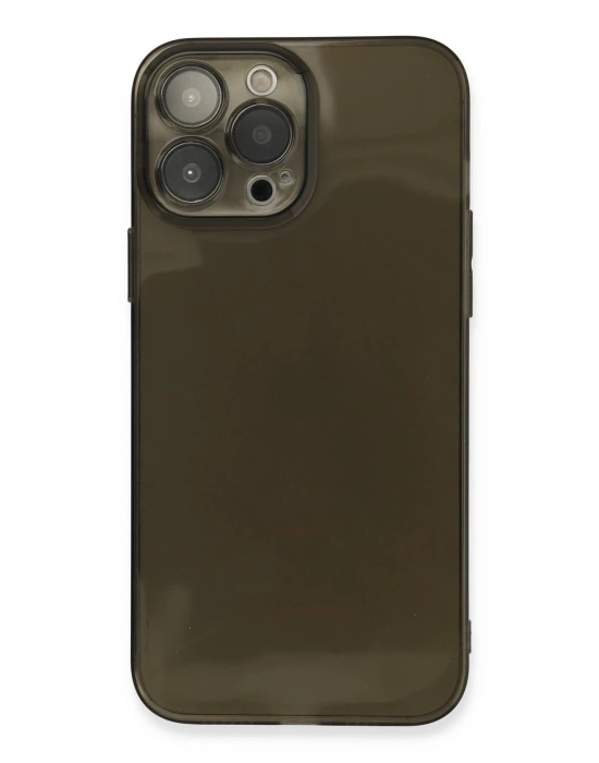 Newface iPhone 13 Pro Max Kılıf Fly Lens Silikon - Siyah