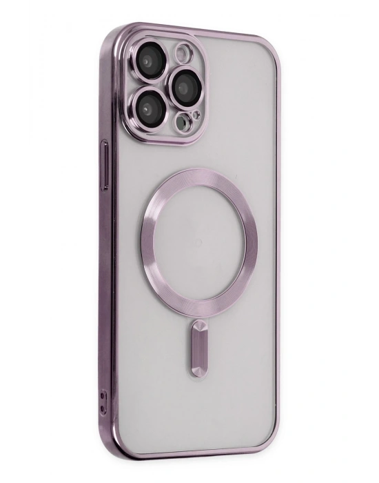 Newface iPhone 13 Pro Max Kılıf Kross Magneticsafe Kapak - Mor